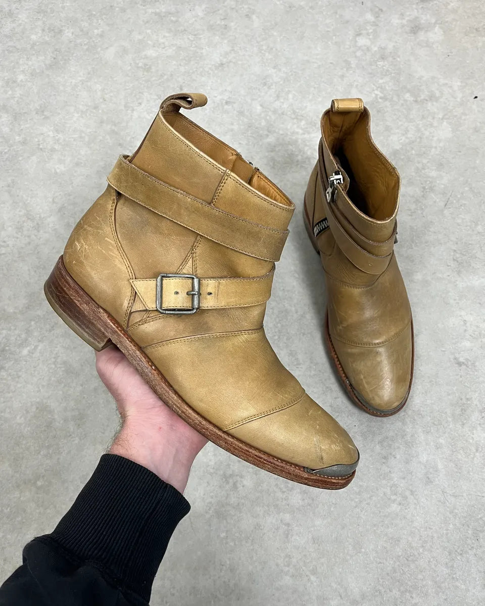 Balmain Beige Ankle Leather Boots hDYFmSa 0