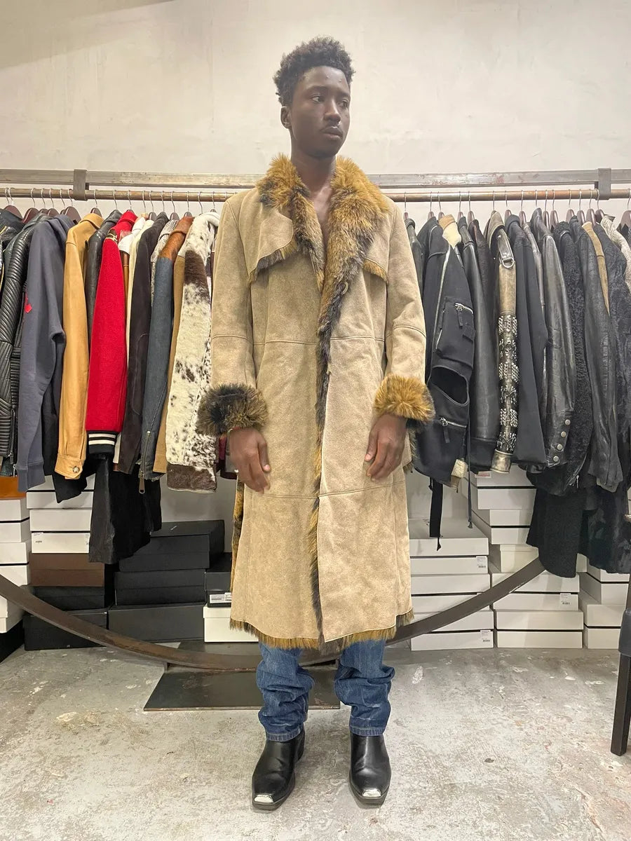 Balmain Beige Camel Faux Fur Premium Trench Coat VNrwCmH 2