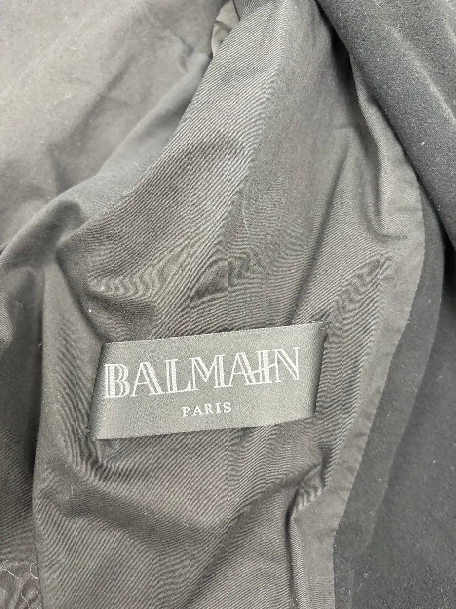 AW2015 Balmain Biker Waxed Asymmetrical Jacket xujtGJz 7