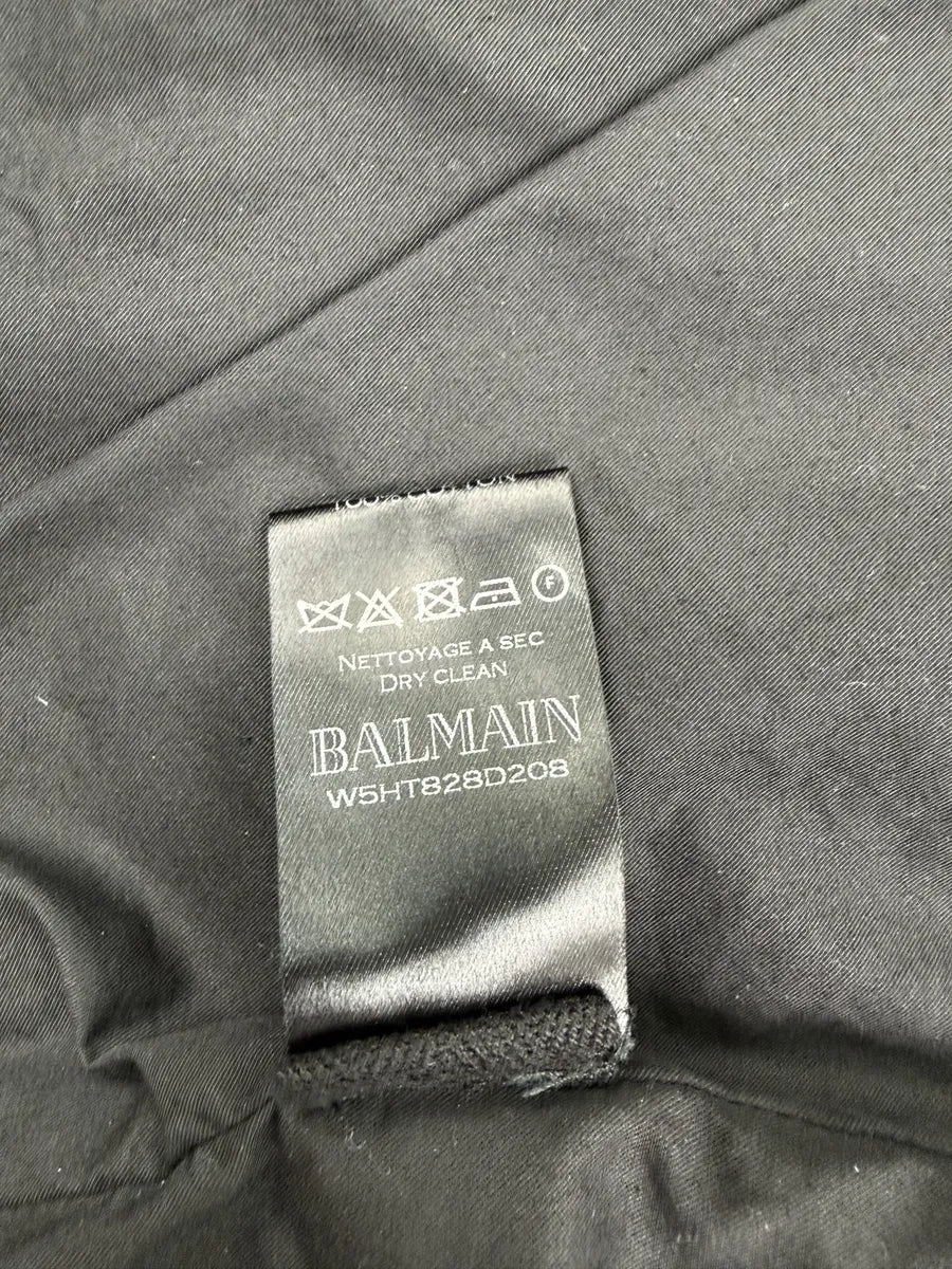 AW2015 Balmain Biker Waxed Asymmetrical Jacket xujtGJz 9