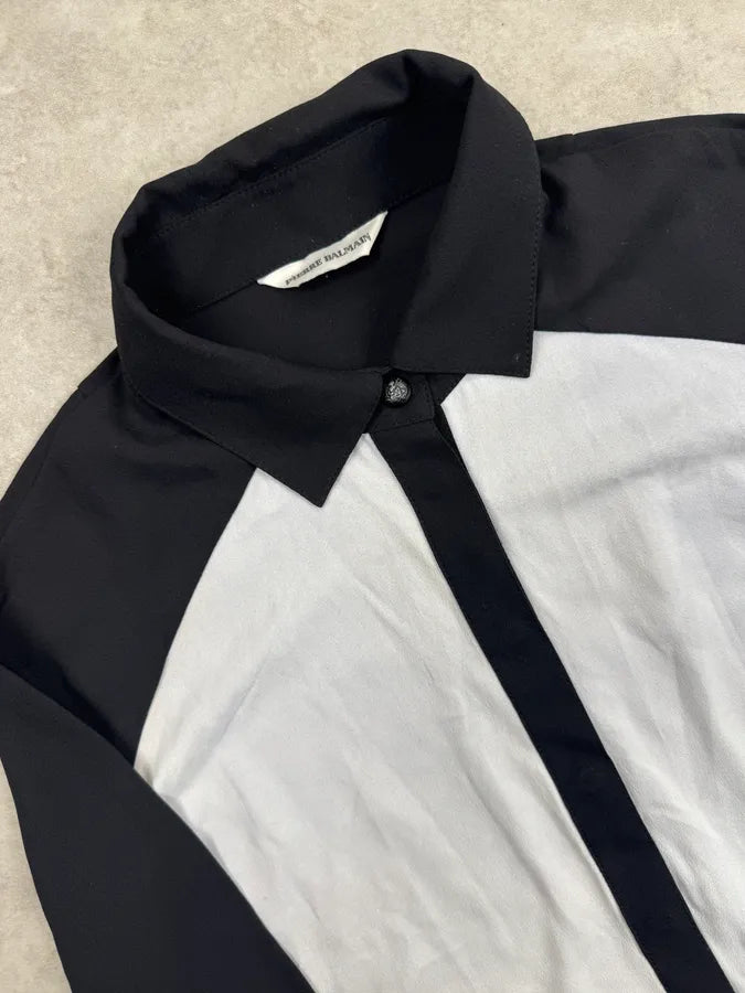 SS2013 Pierre Balmain Black & White Classy Shirt UxTQORF 5