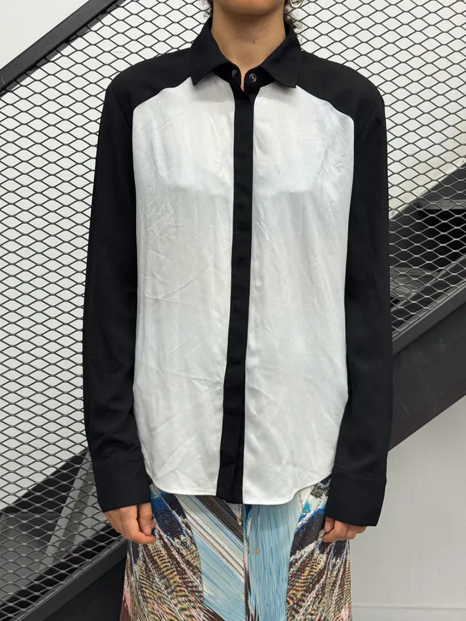 SS2013 Pierre Balmain Black & White Classy Shirt UxTQORF 3