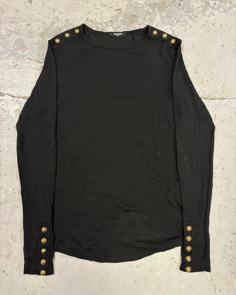 Balmain Black Buttoned Longsleeves SkSwUzl 0