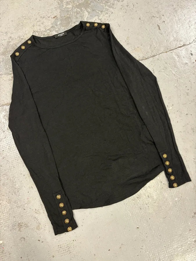 Balmain Black Buttoned Longsleeves SkSwUzl 1