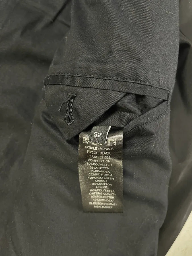 Balmain Black Buttoned White Lined Varsity Jacket XBrPtAe 9