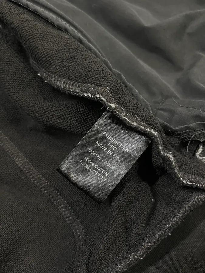 Balmain Black Cotton Quilted Biker Zip Hoodie Jedxawe 9