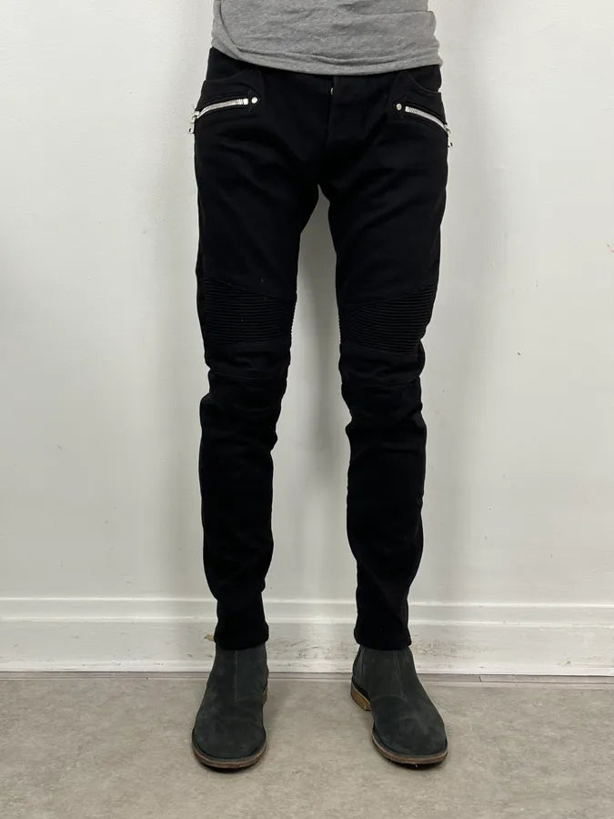 Balmain Black Slim Denim Jeans RioovWU 1