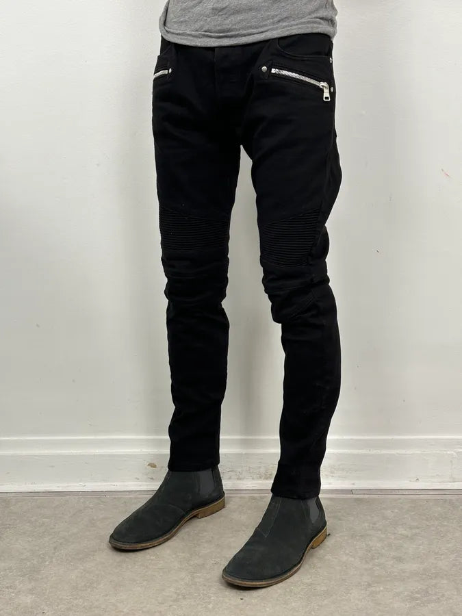 Balmain Black Slim Denim Jeans RioovWU 2