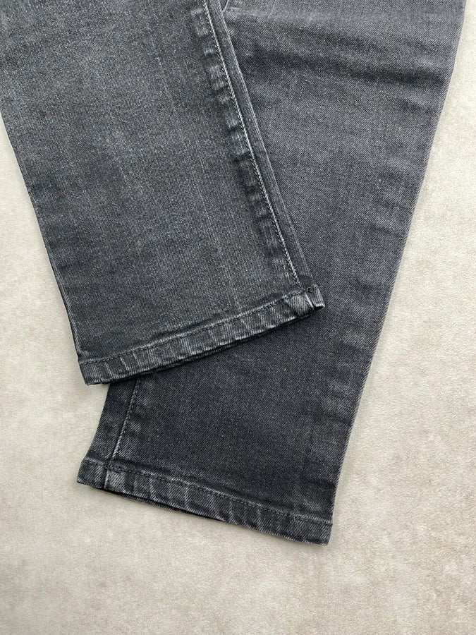Balmain Black Denim Moto Biker Denim Jeans BnKKjQD 10