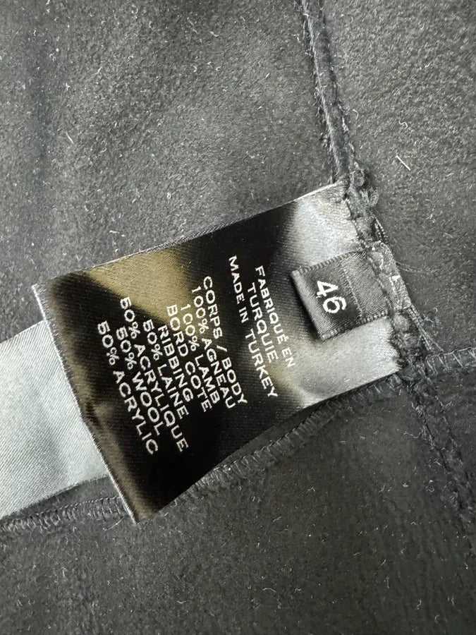 Balmain Black Fur Leather Hooded Buttoned Jacket yZWwIIA 6