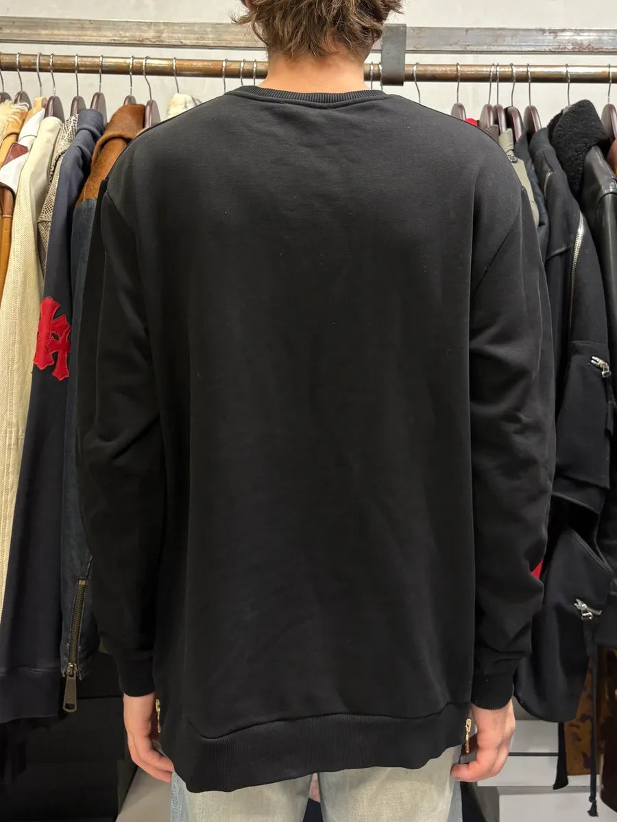 Balmain Black Graphic Monsters Zip Sweater uKHDkro 2