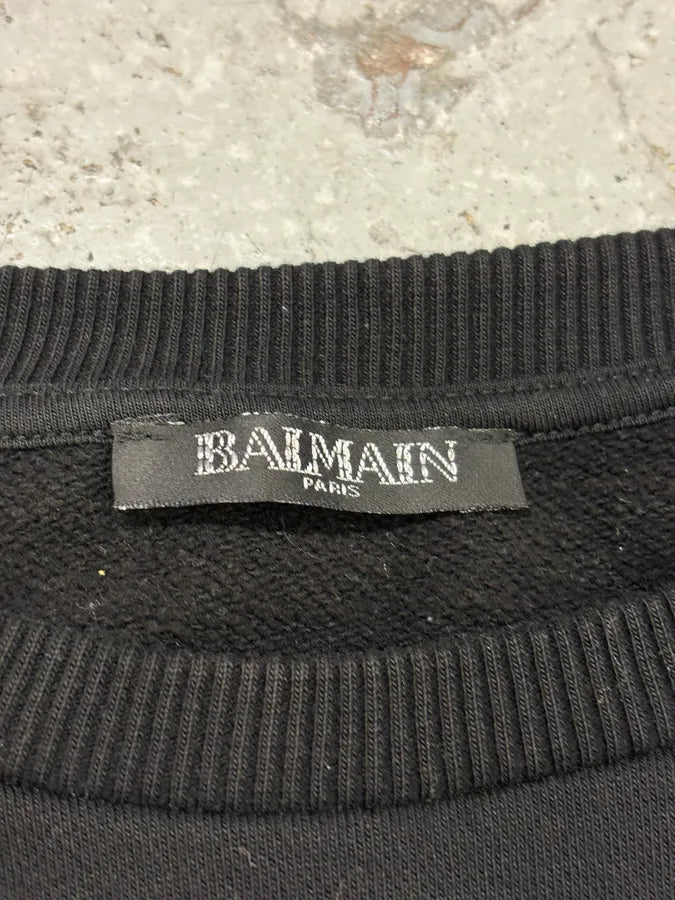 Balmain Black Graphic Monsters Zip Sweater uKHDkro 7