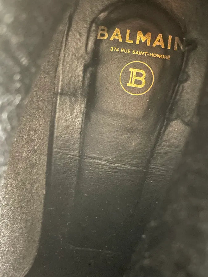 Balmain Black Knit Gold Button Boots YlioIpy 7