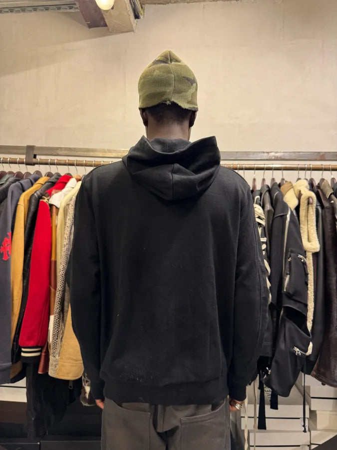 SS2017 Balmain Black Laced Biker Zip-up Hoodie YASPXYV 2