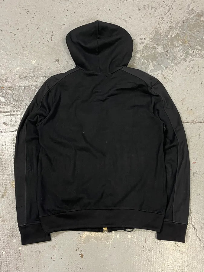 SS2017 Balmain Black Laced Biker Zip-up Hoodie YASPXYV 4