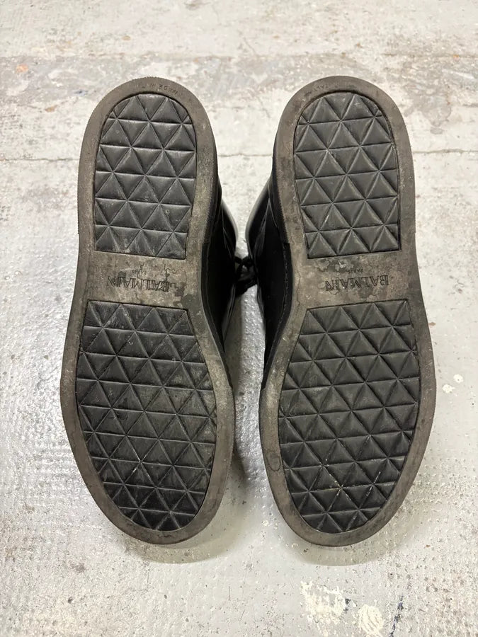 Balmain Black Leather High Sneakers GMFuVTZ 7