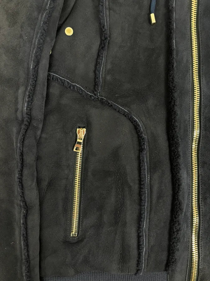 AW2017 Balmain Black Lamb Leather Hooded Jacket yRZtdae 8