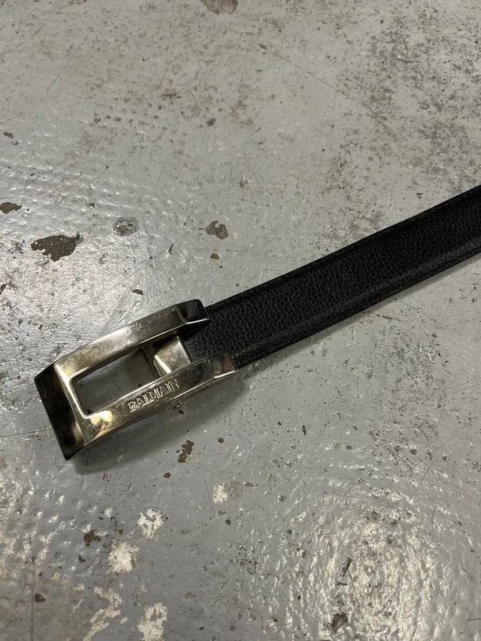 Balmain Black Leather Premium Belt Pcsbbyz 5