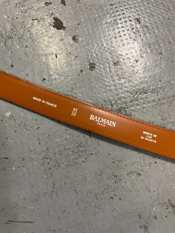 Balmain Black Leather Premium Belt Pcsbbyz 7