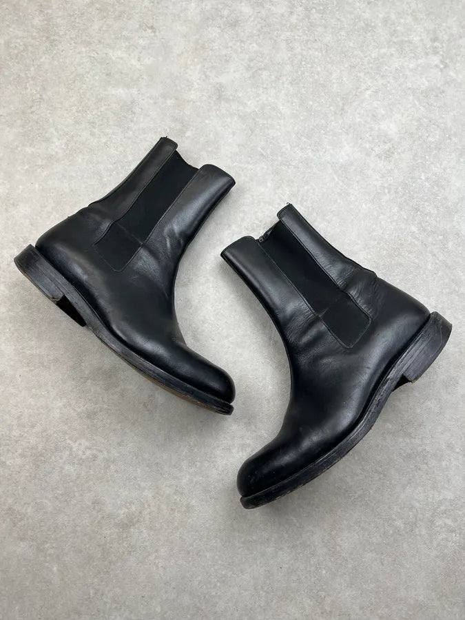 Balmain Black Leather Zip Chelsea Boots xVSnQEB 1