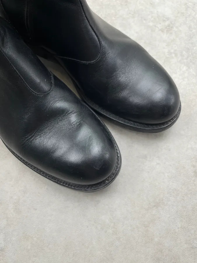 Balmain Black Leather Zip Chelsea Boots xVSnQEB 4