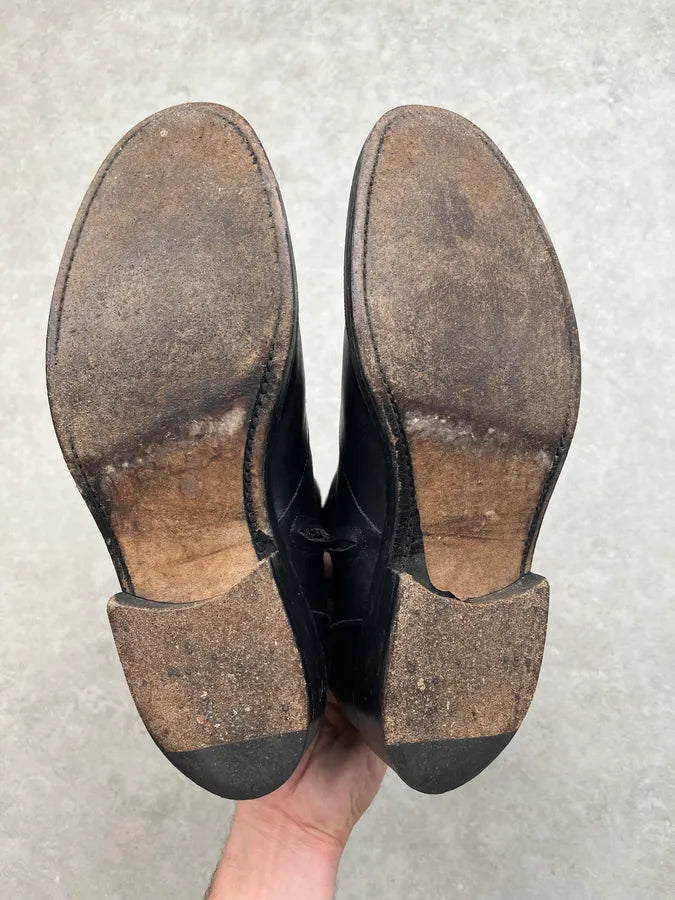 Balmain Black Leather Zip Chelsea Boots xVSnQEB 6