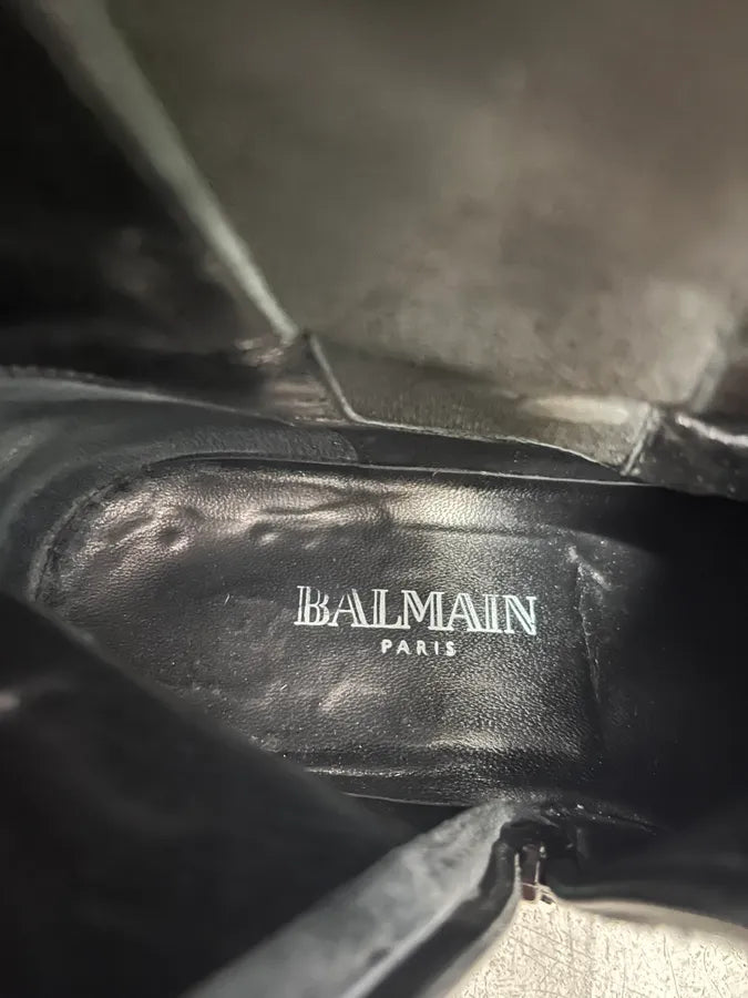 Balmain Black Leather Zip Chelsea Boots xVSnQEB 8