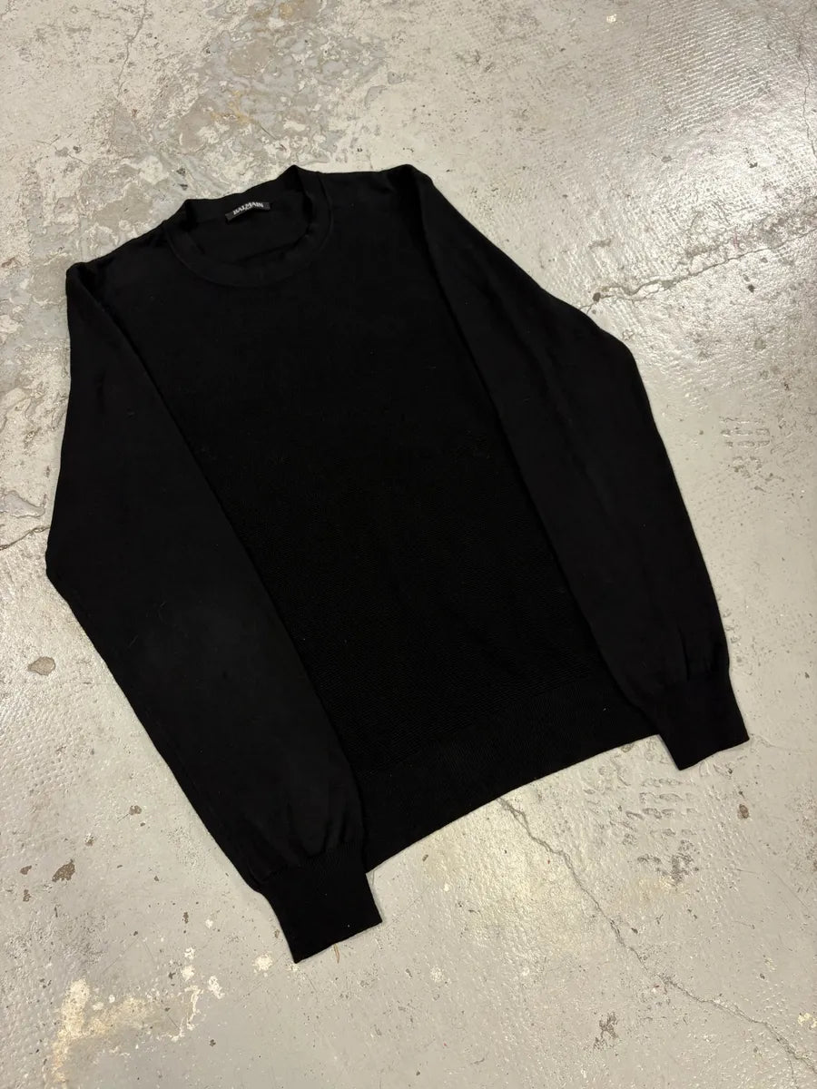 Balmain Black Minimalist Sweater AcpFMuZ 4