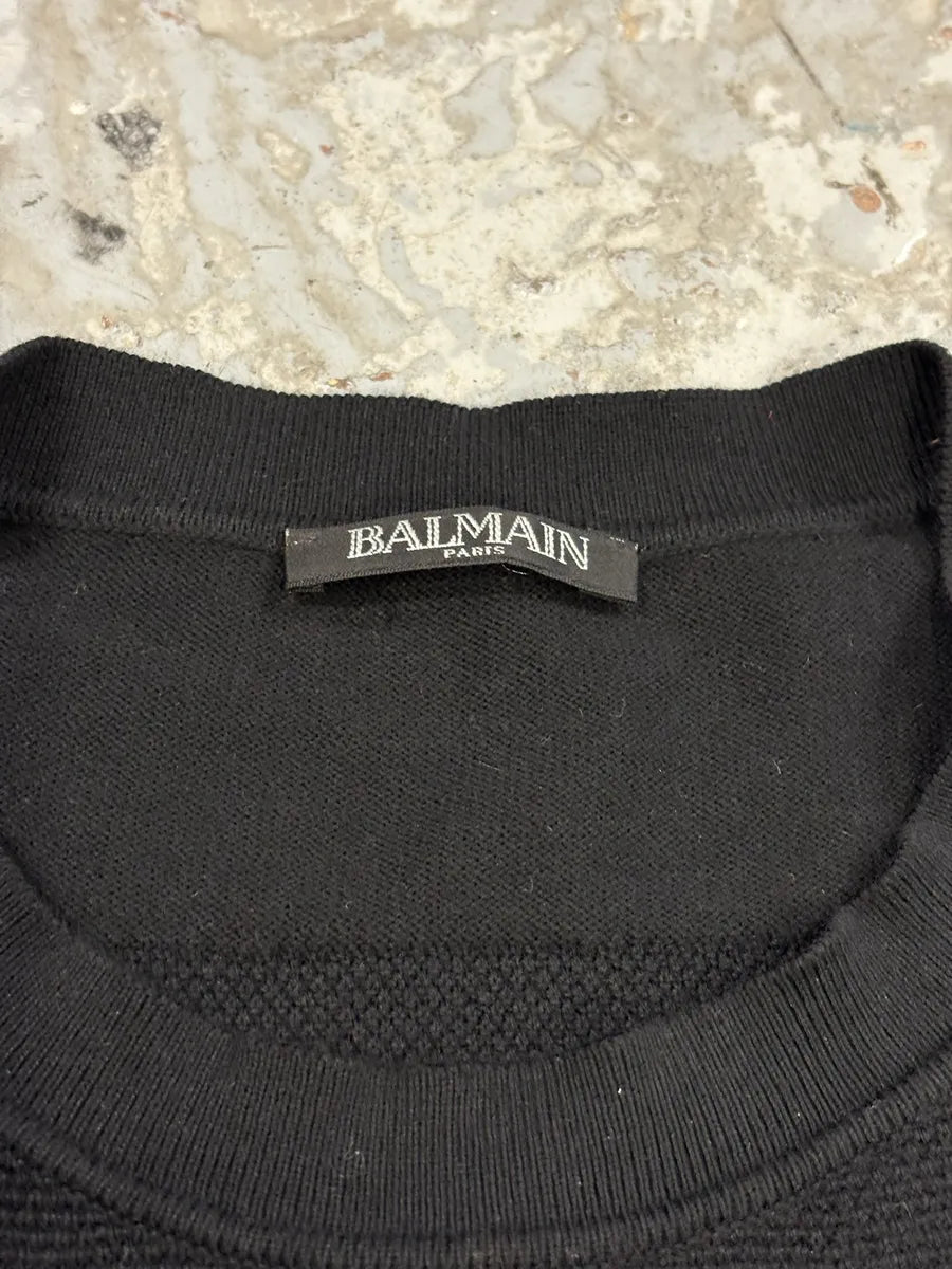 Balmain Black Minimalist Sweater AcpFMuZ 6