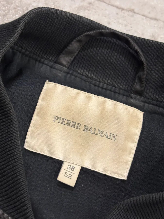 AW2012 Balmain Black Dark Bomber Jacket coYQIYc 9