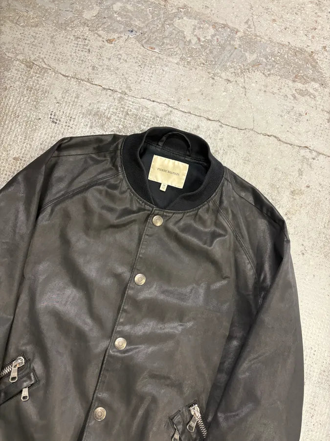 AW2012 Balmain Black Dark Bomber Jacket coYQIYc 3
