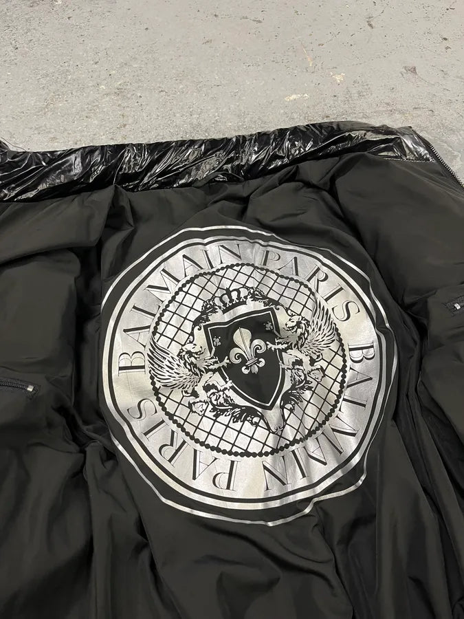 Balmain Black Red & White Mulicolor Puffer Jacket MfUMFal 10