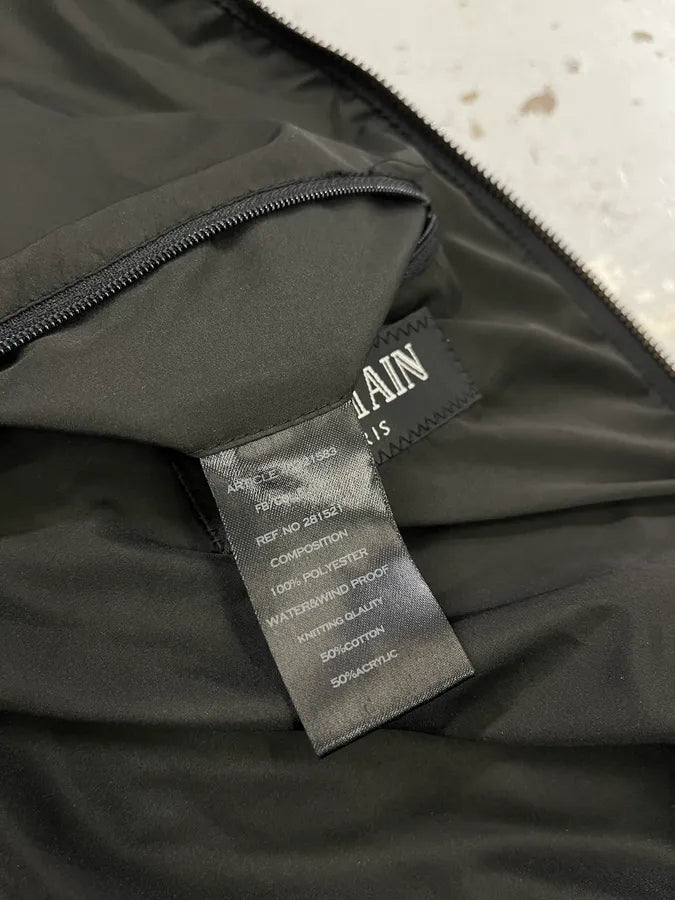 Balmain Black Red & White Mulicolor Puffer Jacket MfUMFal 13