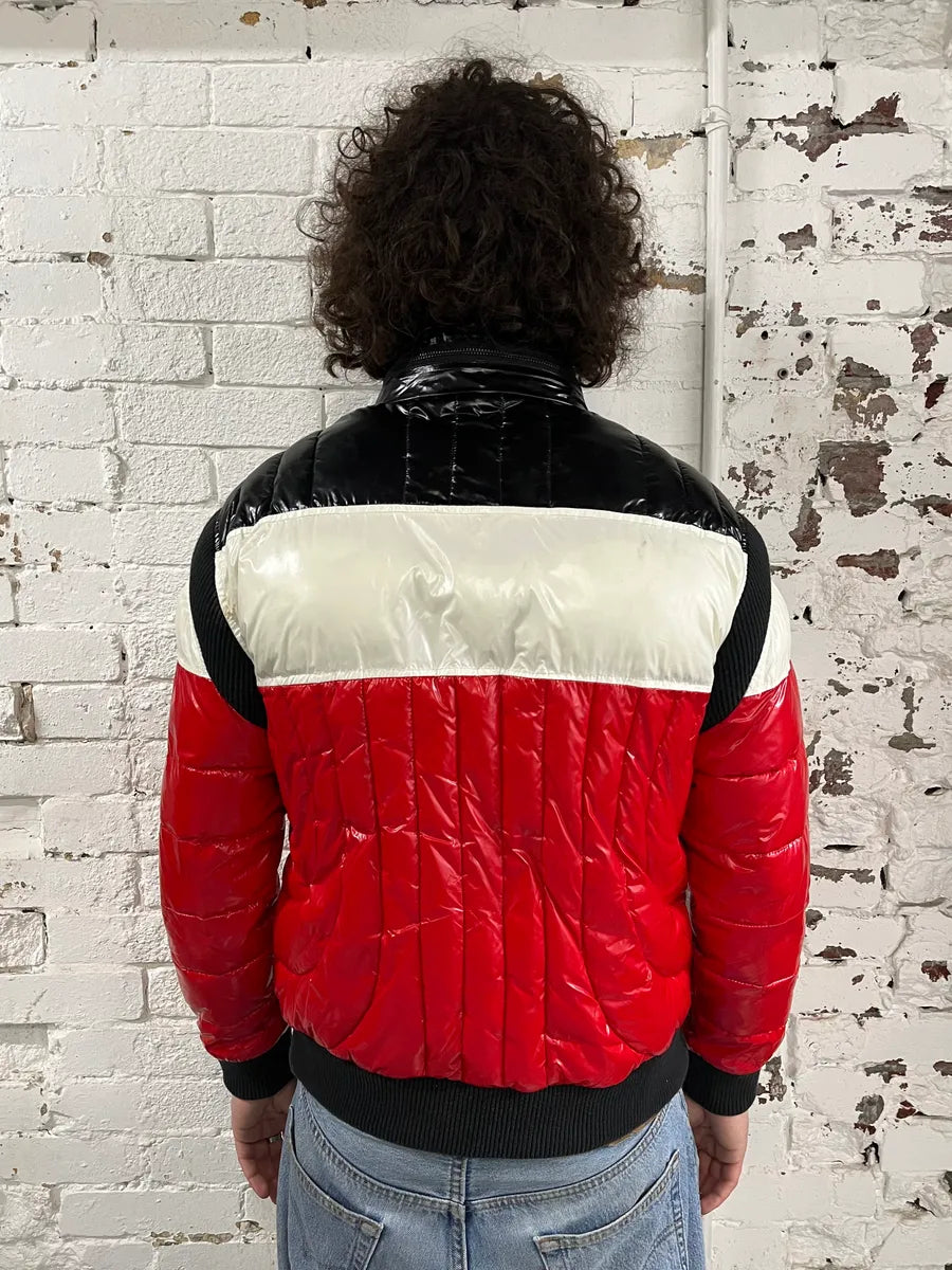 Balmain Black Red & White Mulicolor Puffer Jacket MfUMFal 2