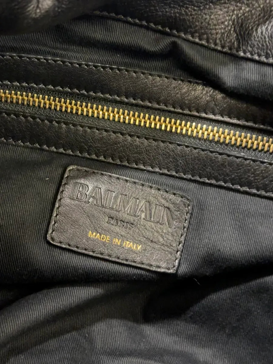 Balmain Black Suede Hobo Bag Shoulder Bag  zIiuiYM 4