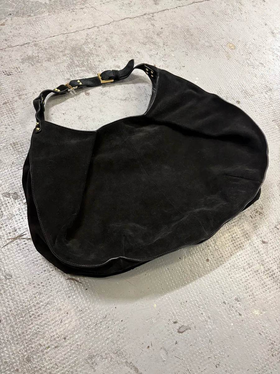 Balmain Black Suede Hobo Bag Shoulder Bag  zIiuiYM 5