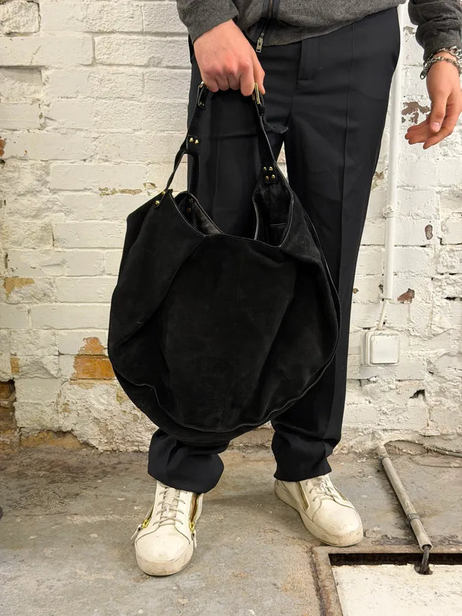 Balmain Black Suede Hobo Bag Shoulder Bag  zIiuiYM 7