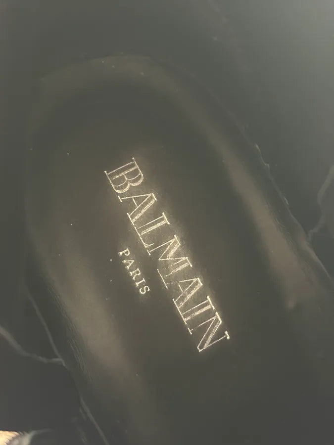 Balmain Black Suede Leather Ankle Zip Boots Dscdwiu 9