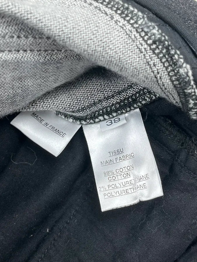 2000s Balmain Black Waxed Zip Biker Denim Jeans xsPuVap 13