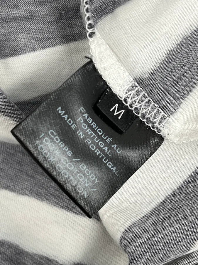 SS2018 Balmain Black & White USA Distressed Star Striped T-Shirt  RqBpUSD 7
