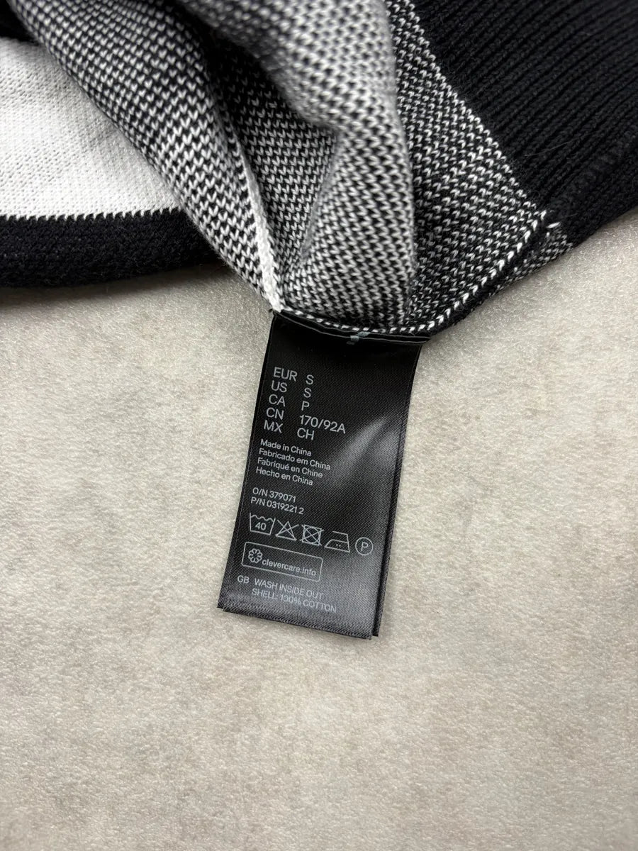 SS2015 Balmain Black White Knit Chevron Sweater YcRAlSl 9