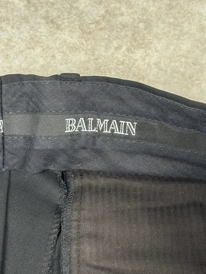 Balmain Black Wool Tailored Pants UlaKoVg 8
