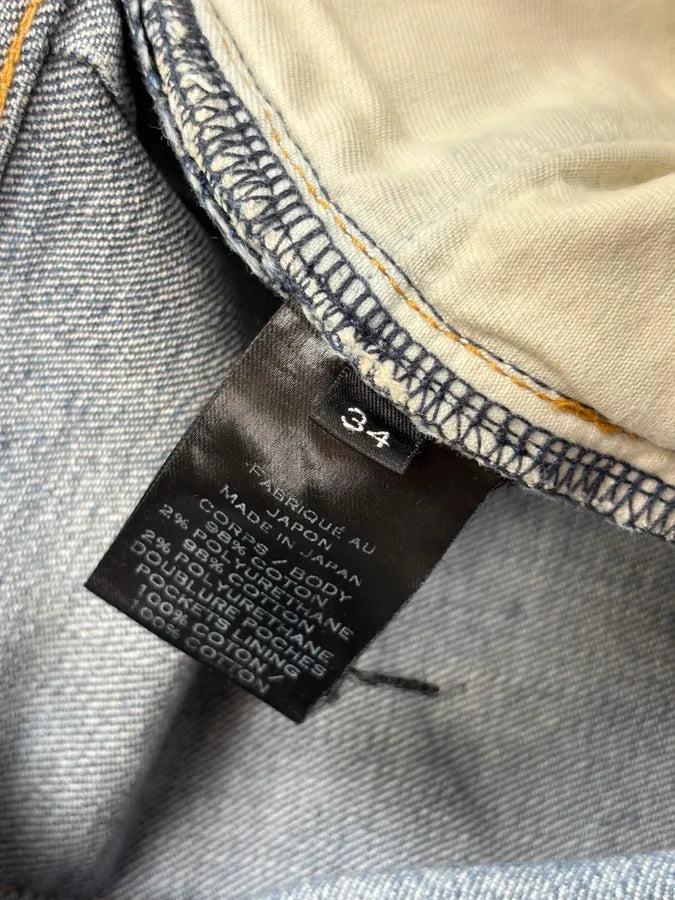 SS2018 Balmain Blue Denim Biker Jeans AKFrJUQ 10