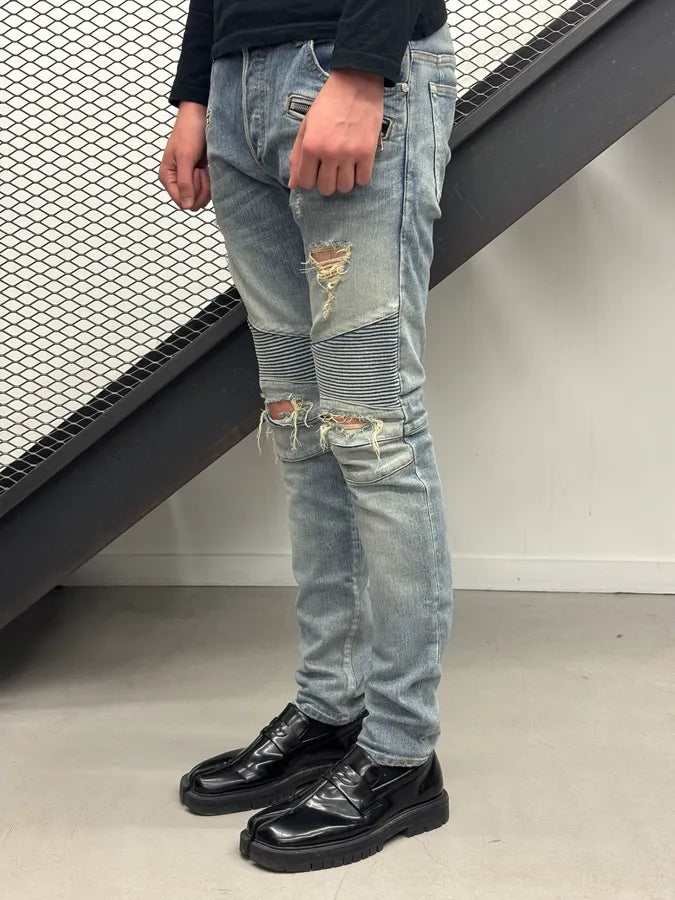 SS2011 Balmain Blue Denim Slim Jeans yGONfsb 3