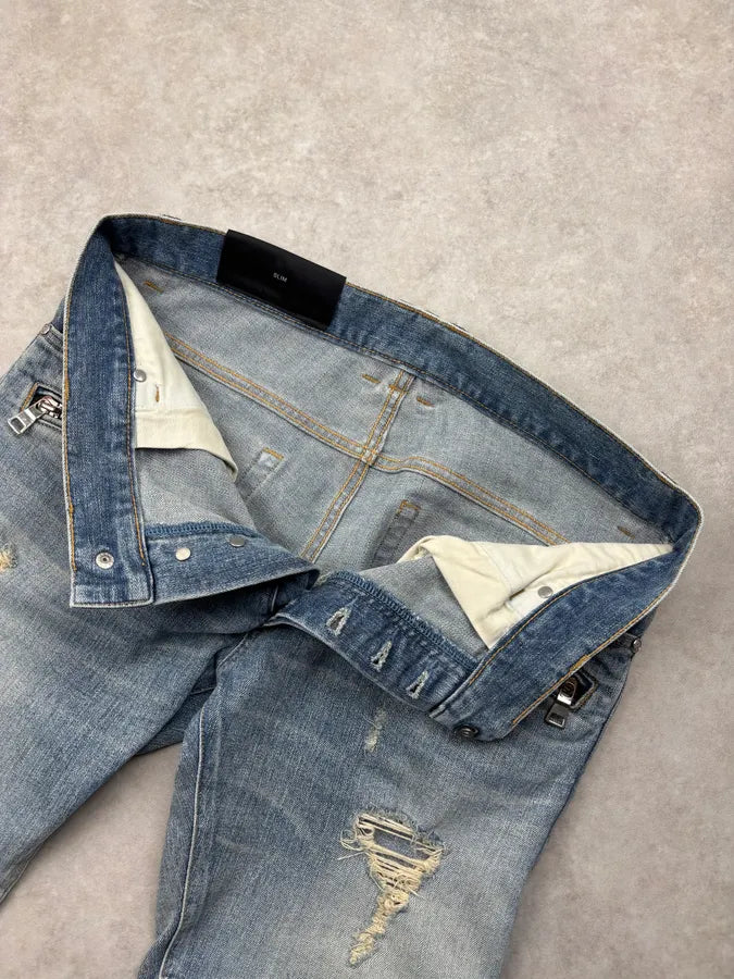 SS2011 Balmain Blue Denim Slim Jeans yGONfsb 9