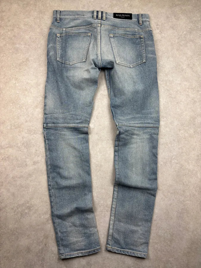 SS2011 Balmain Blue Denim Slim Jeans yGONfsb 6