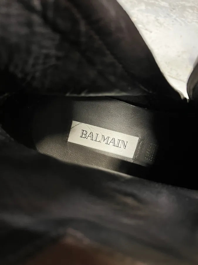 Balmain Dark Brown Ankle Suede Leather Boots DalIYru 10