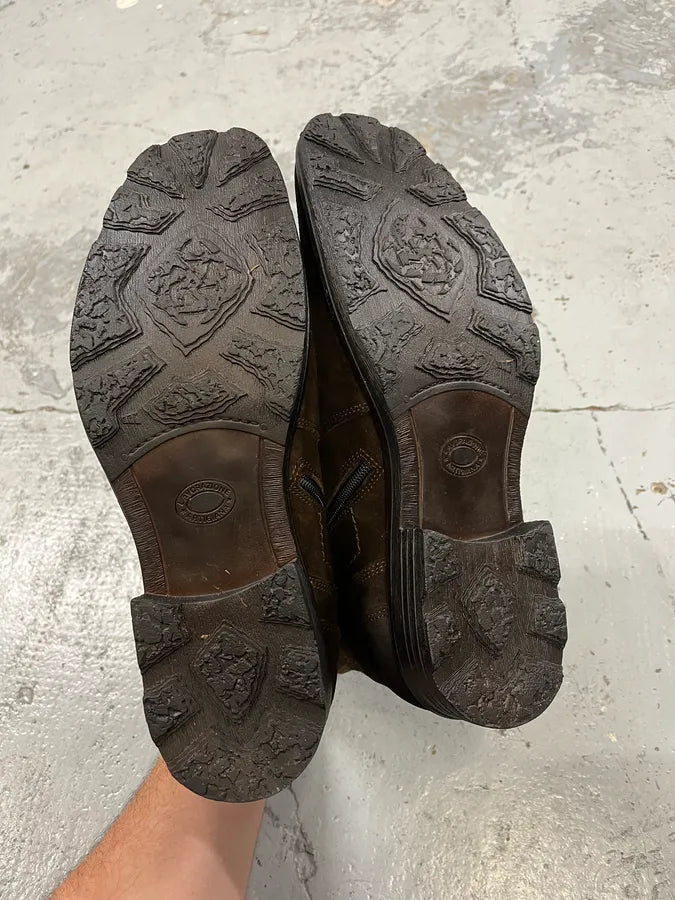 Balmain Dark Brown Ankle Suede Leather Boots DalIYru 7