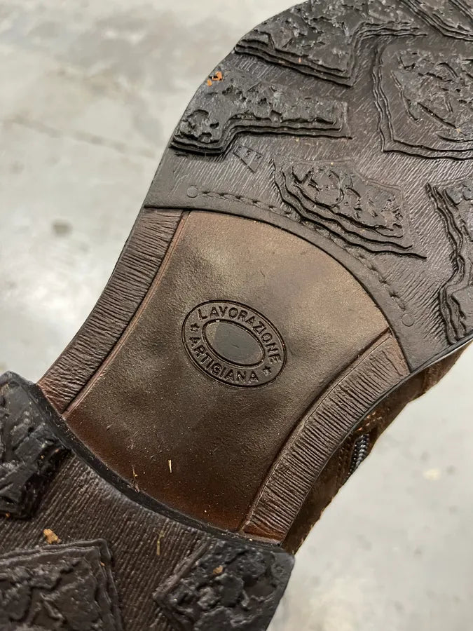 Balmain Dark Brown Ankle Suede Leather Boots DalIYru 8