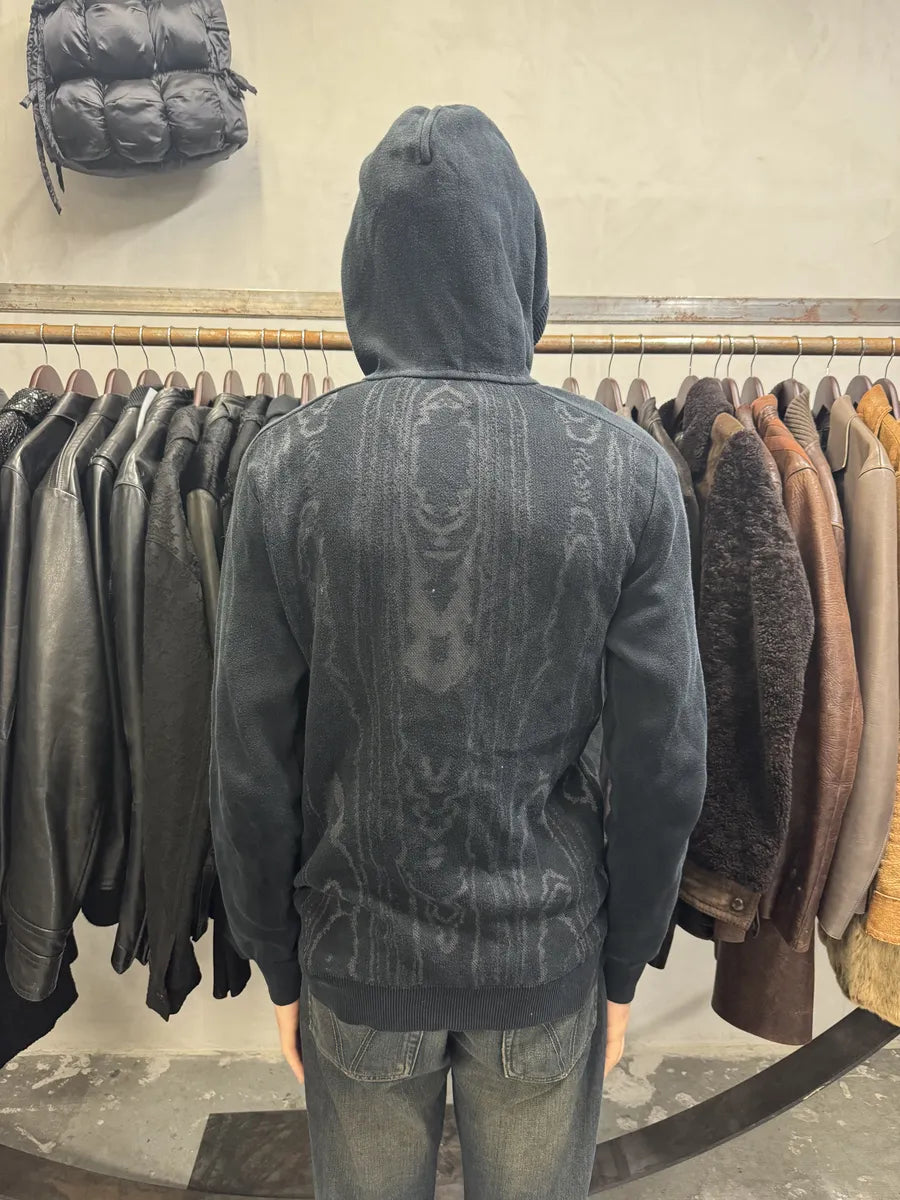 Balmain Dark Marble Effect Light Zip-up Sweater (S/M) DkOFRLp 4
